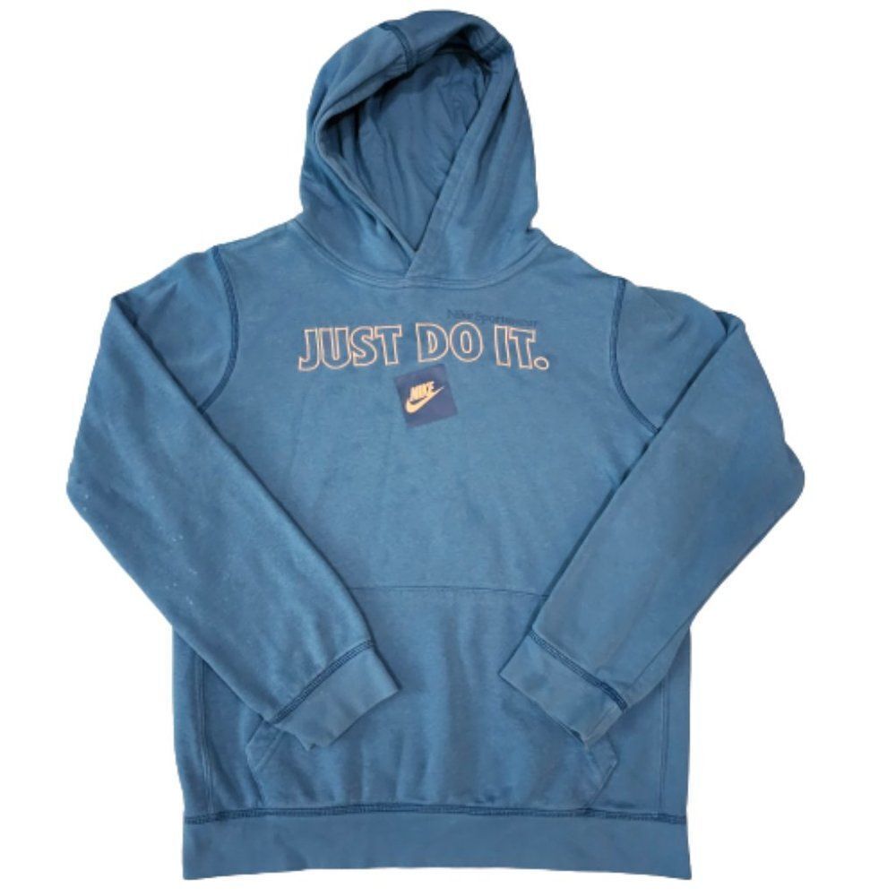 Nike boy's Blue Pullover Sportswear Hoodie Size XL